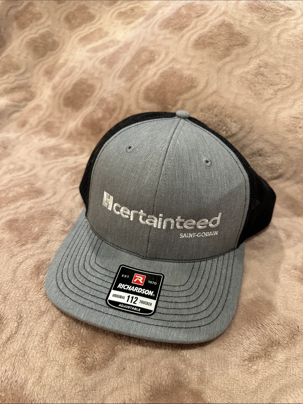 CertainTeed Saint-Gobain Gray Richardson Trucker Hat
